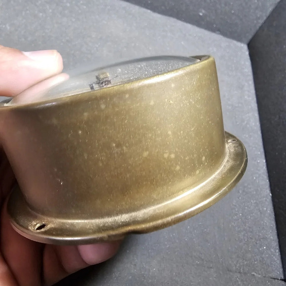 Brass High Tide Low Tide Tide Timer Quartz Working Missing Back sold as is shows - Picture 3 of 9